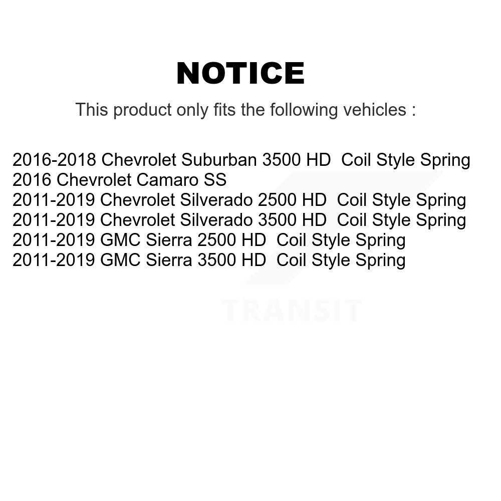 [Arrière] Kit de frein de stationnement arrière pour GMC Chevrolet Sierra 2500 HD Silverado 3500