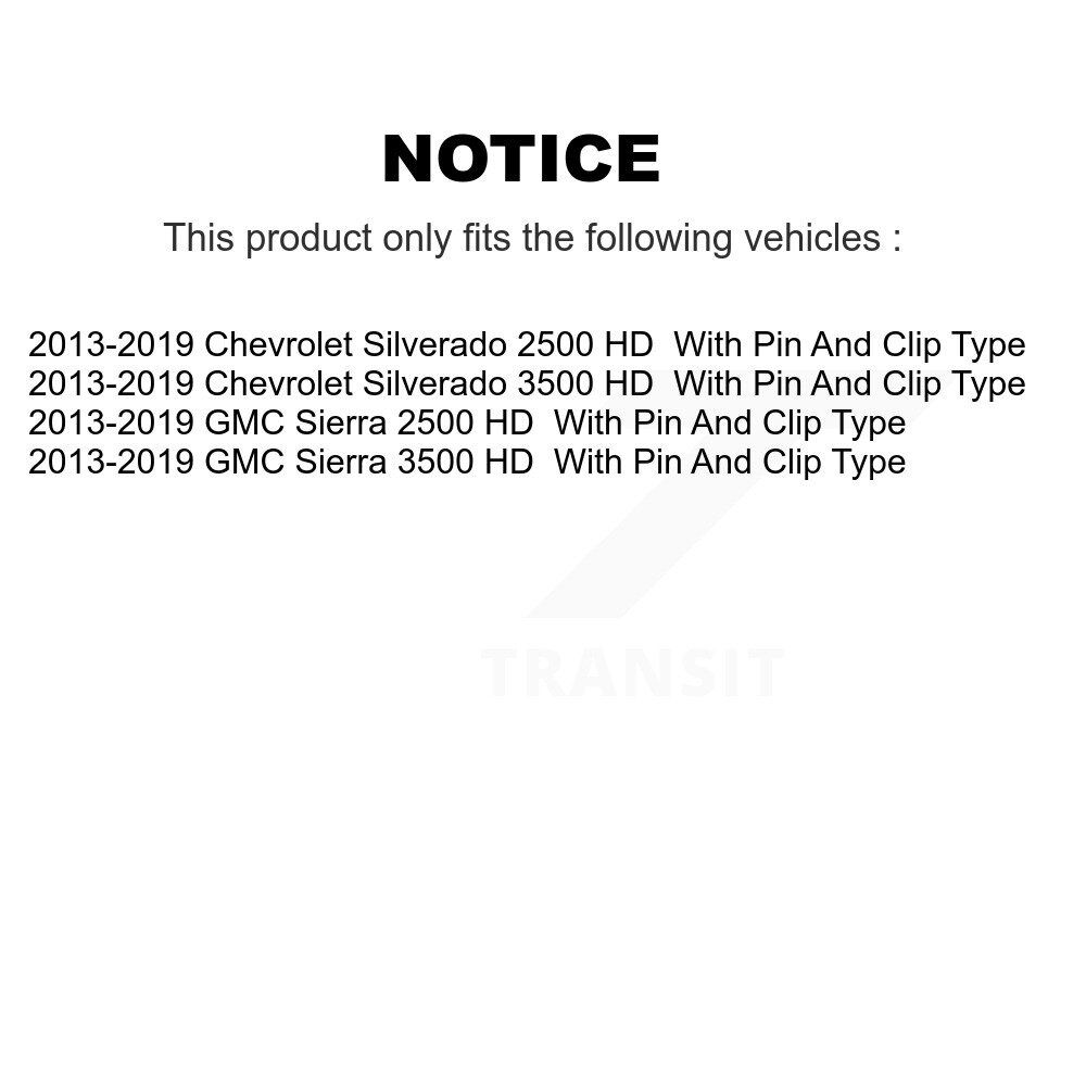 [Arrière] Kit de frein de stationnement arrière pour GMC Chevrolet Sierra 2500 HD Silverado 3500