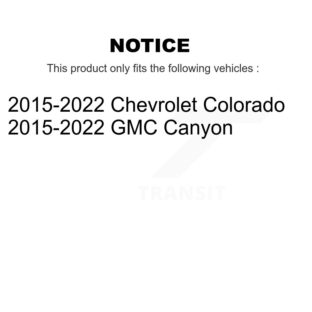 [Arrière] Stationnement arrière Matériel de frein Kit pour 2015-2022 Chevrolet Colorado GMC Canyon