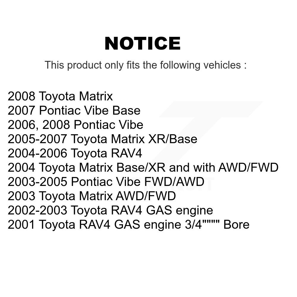 [Arrière gauche] Cylindre de roue de frein à tambour arrière pour Toyota Matrice Pontiac Vibe RAV4 14-WC370112
