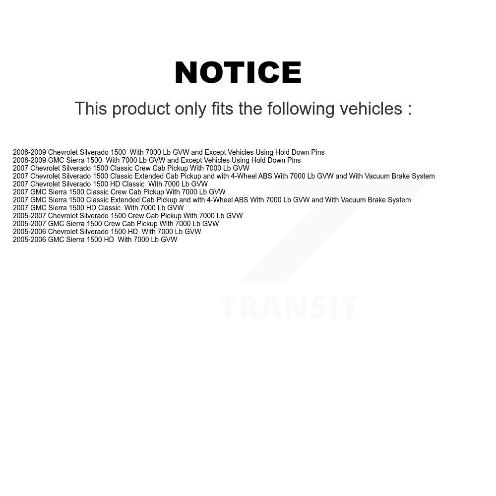 [Arrière] Cylindre de roue de frein à tambour arrière pour Chevrolet GMC Silverado 1500 Sierra Classic