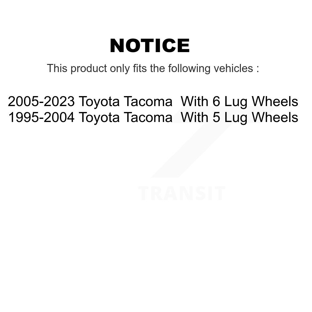 [Arrière] Cylindre de frein à tambour arrière pour 2005-2023 Toyota Tacoma avec 6 roues de lug