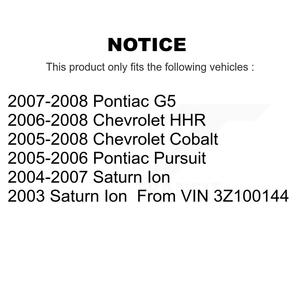 [Arrière] Cylindre de frein à tambour arrière pour Chevrolet Cobalt Pontiac G5 Saturn Ion HHR