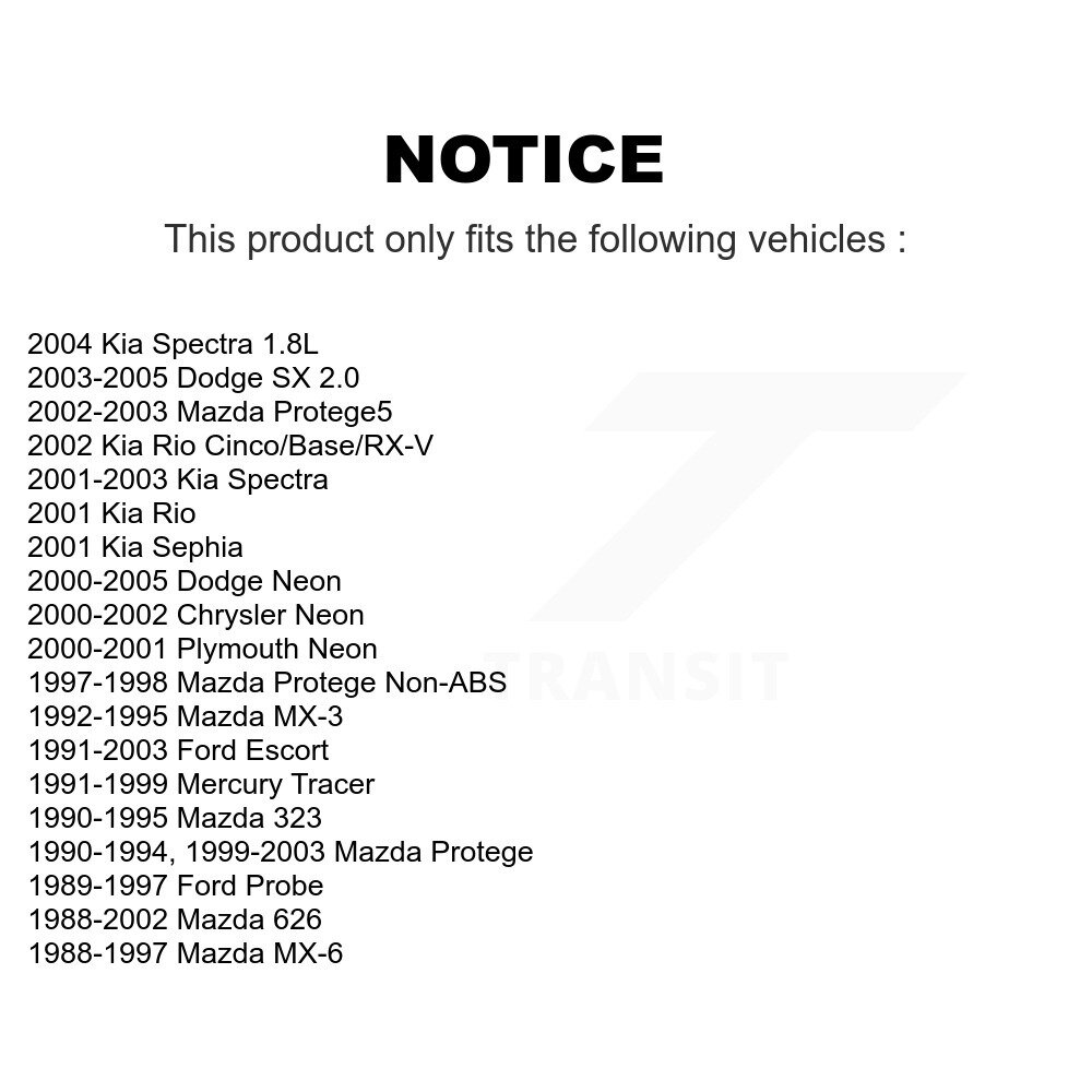 [Arrière] Cylindre de frein à tambour arrière pour Mazda Neon Protege Dodge Ford Protege5 Escort