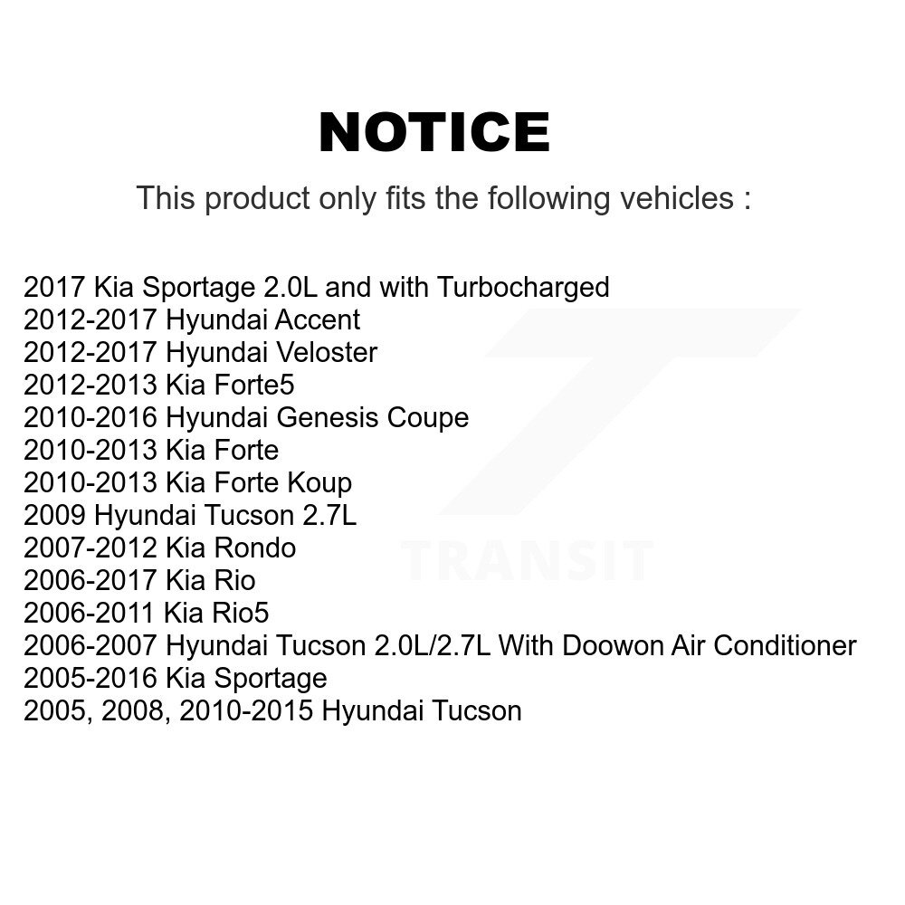 [N/A] Filtre à air cabine pour Hyundai Kia Accent Tucson Rio Sportage Rondo Forte Veloster