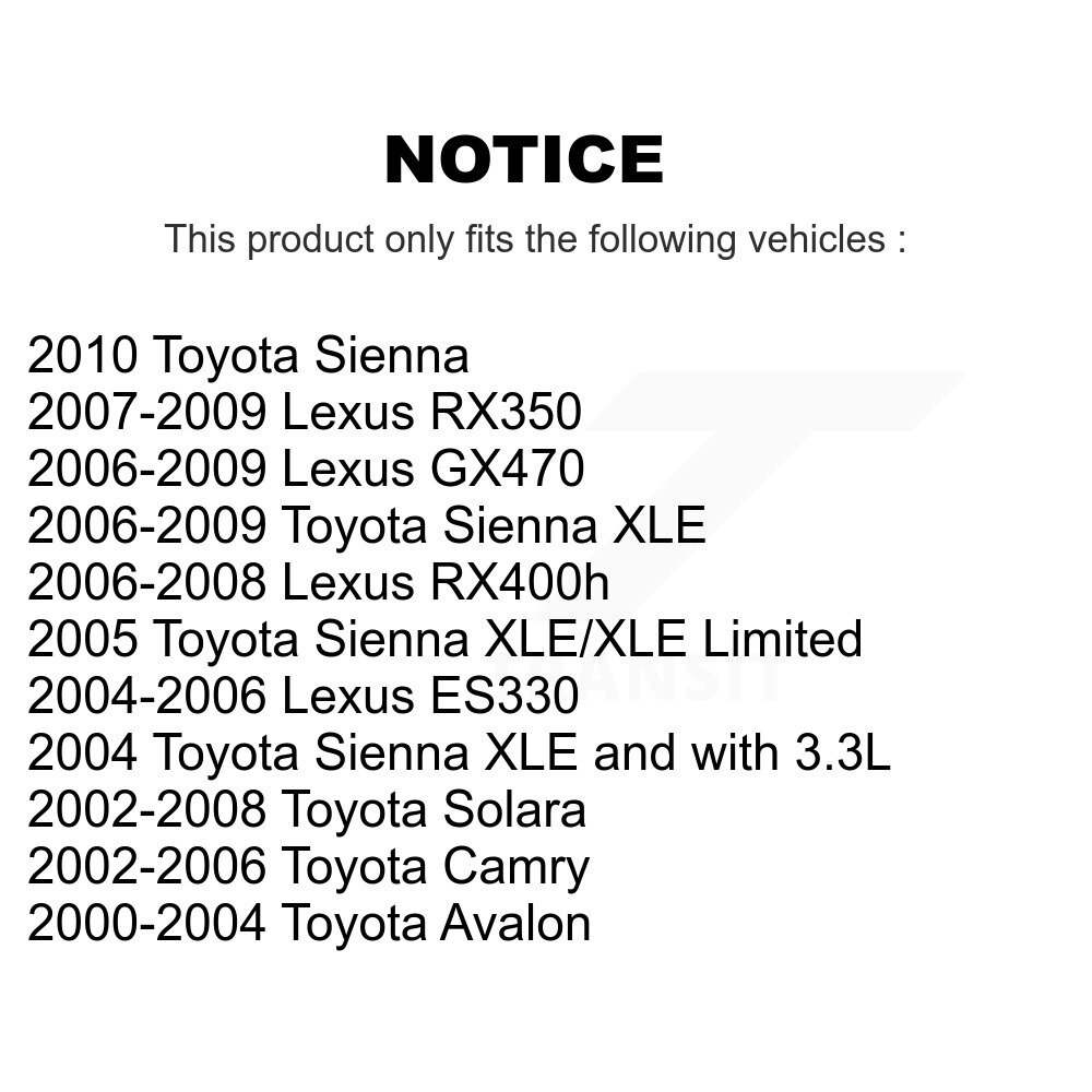 [N/A] Filtre à air de cabine pour Toyota Sienna Camry Lexus RX350 Solara RX400h ES330 GX470