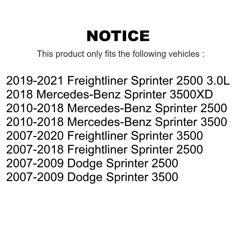[N/A] Filtre à air cabine pour Mercedes-Benz Sprinter 2500 3500 Dodge Freightliner 3500XD