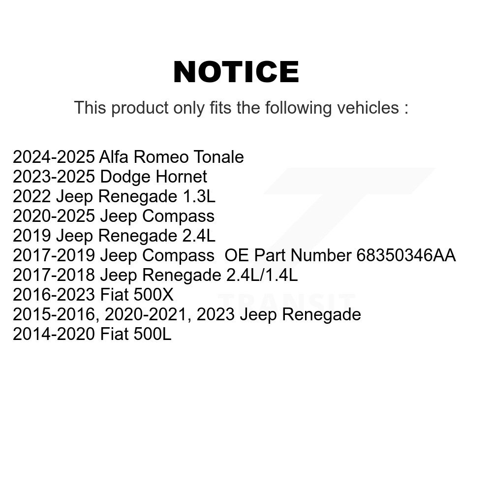 [N/A] Filtre d'air de cabine pour Jeep Compass Renegade Fiat 500L Dodge Hornet 500X Alfa