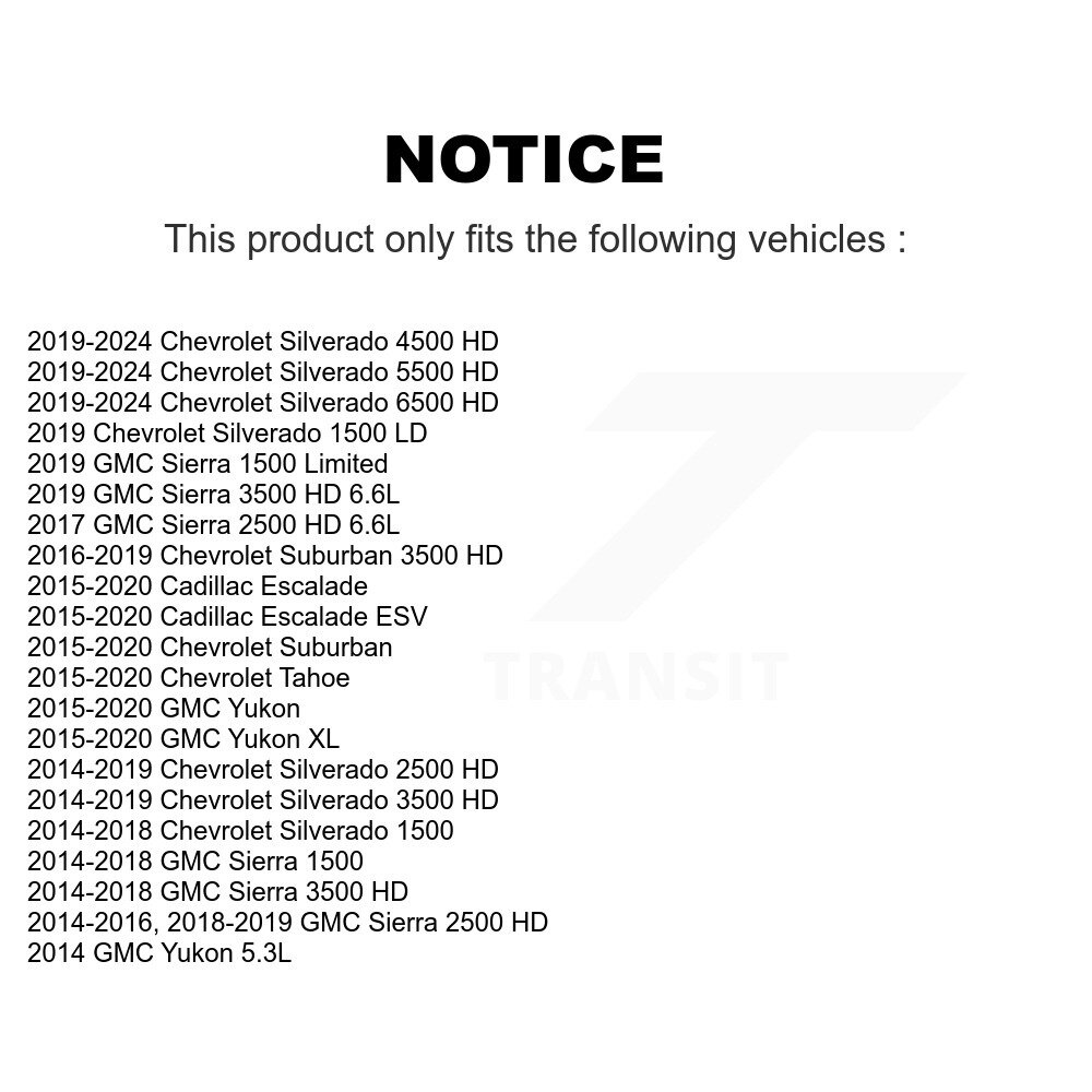 [N/A] Filtre à air cabine pour GMC Chevrolet Sierra 1500 Silverado 2500 HD 3500 Tahoe XL