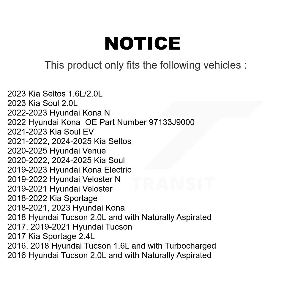 [N/A] Filtre à air cabine pour Hyundai Kia Tucson Kona Seltos Sportage Lieu Soul Electric
