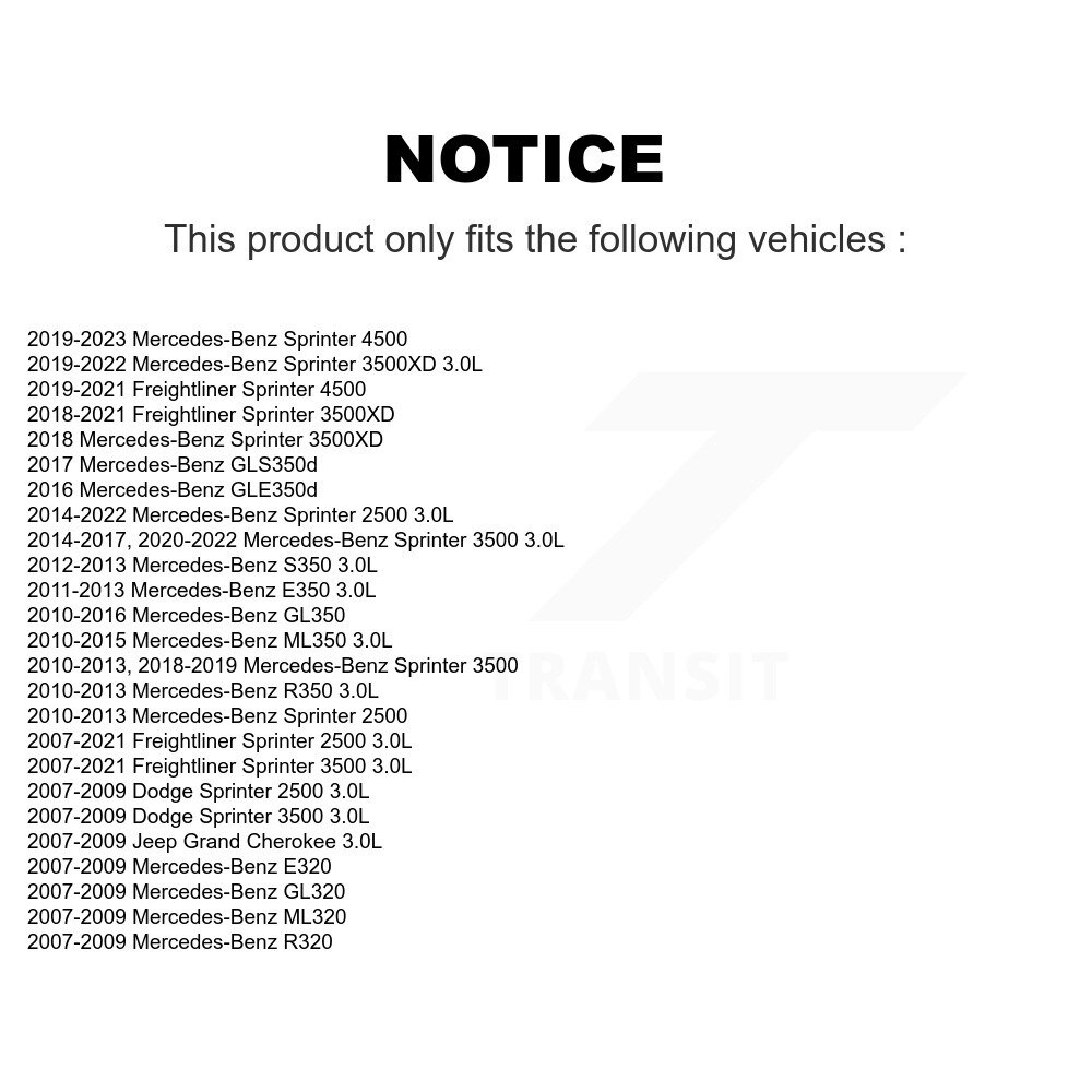 [N/A] Filtre à huile moteur pour Mercedes-Benz Sprinter 2500 ML350 3500 Jeep Grand Cherokee