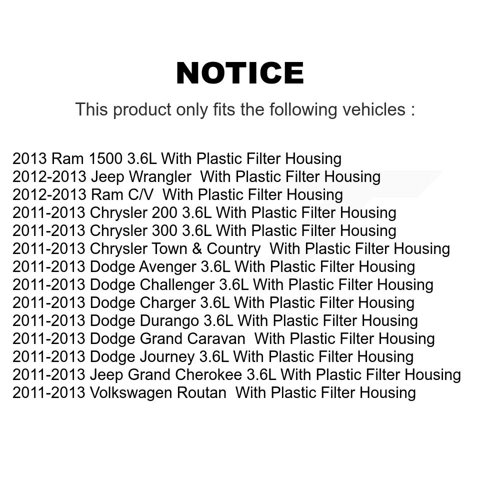 [N/A] Filtre à huile moteur pour Dodge Grand Caravan Journey Chrysler Jeep Ram 1500 200 &