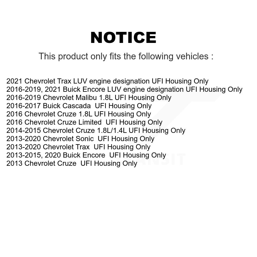 [N/A] Filtre à huile moteur pour Chevrolet Cruze Buick Encore Trax Sonic Malibu Limited