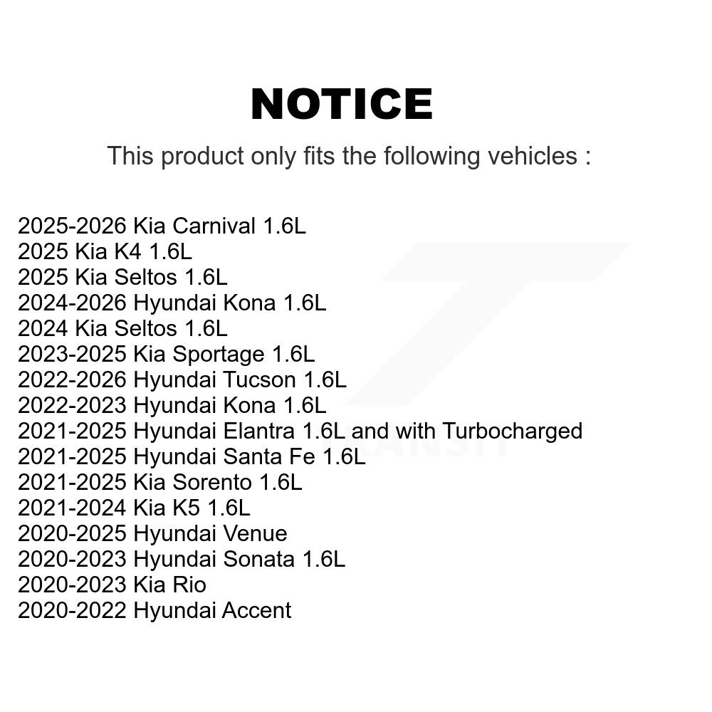 [N/A] Filtre à huile moteur Pour Hyundai Kia Tucson Elantra Kona Lieu Santa Fe Sportage K5