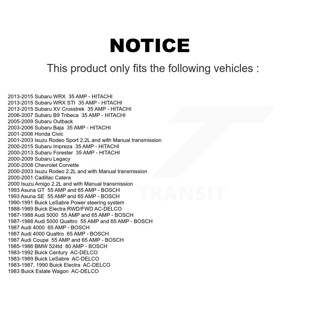 [N/A] Roulement pour Subaru Honda Civic Impreza Forester XV Crosstrek Chevrolet Corvette