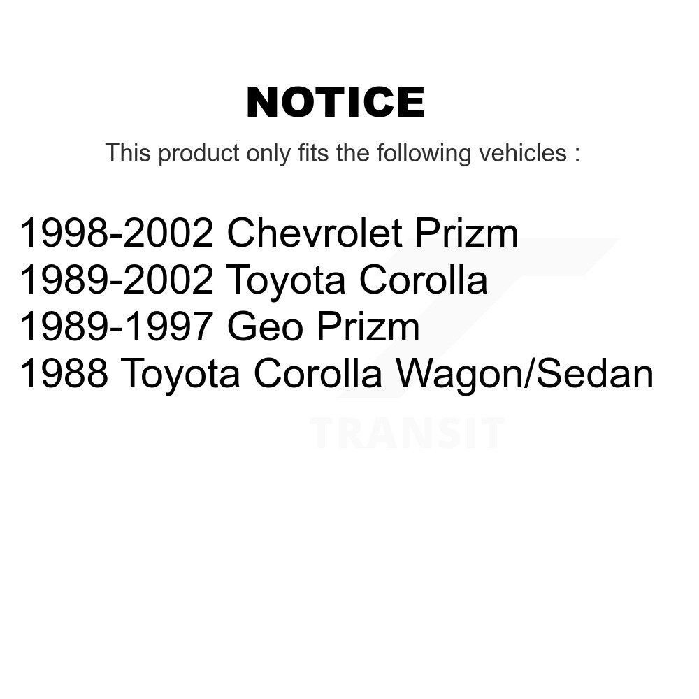 [Front] Roulement des roues avant pour Toyota Corolla Prizm Geo Chevrolet 70-510007