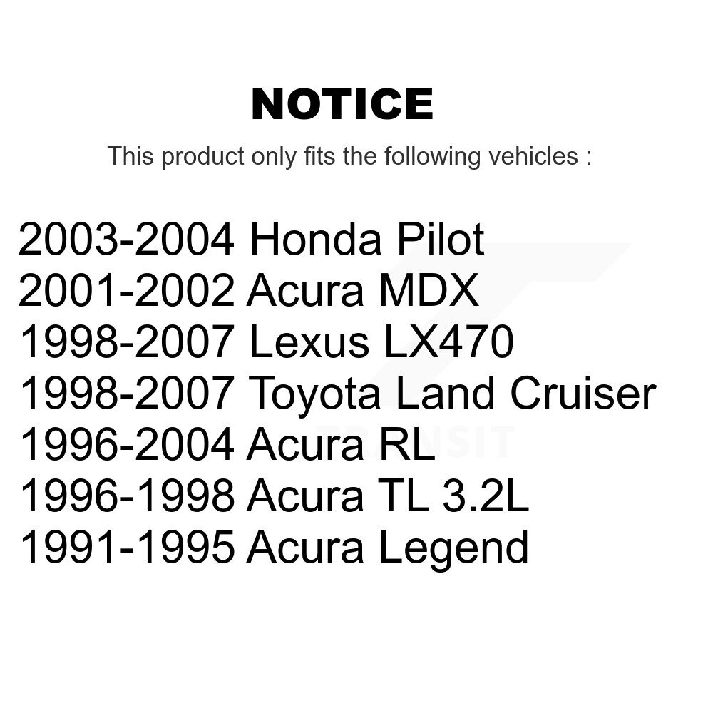 [Front] Roulement de roues pour Honda Pilot Acura MDX Lexus LX470 RL Toyota Land Cruiser TL