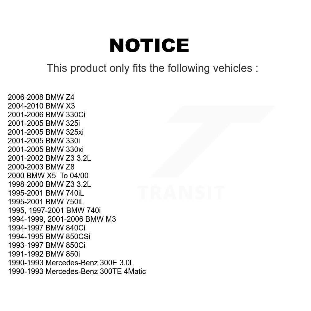 [Arrière] Roulement de roue pour BMW X3 Z3 330Ci 325i M3 Z4 325xi 330i 330xi Mercedes-Benz 300E