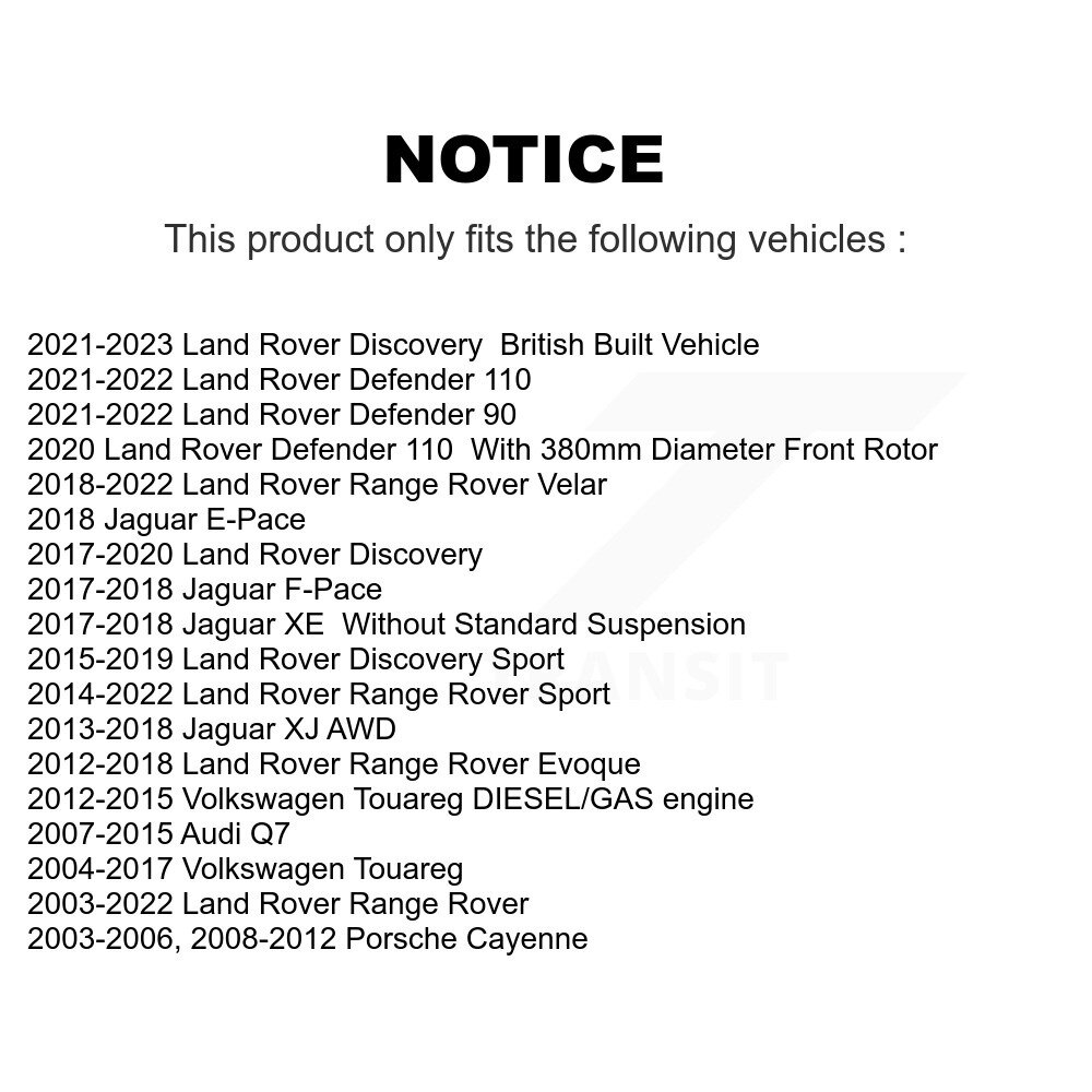 [Front] Roulement de roues pour Land Rover Range Sport Volkswagen Touareg Audi Q7 Evoque Velar