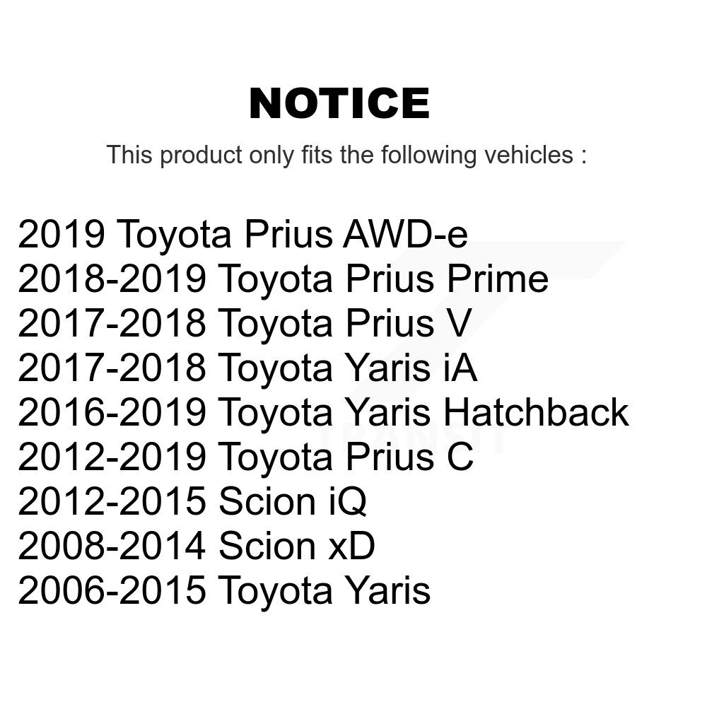 [Front] Roulement de roue avant pour Toyota Yaris Prius C Prime V Scion xD iQ AWD-e iA