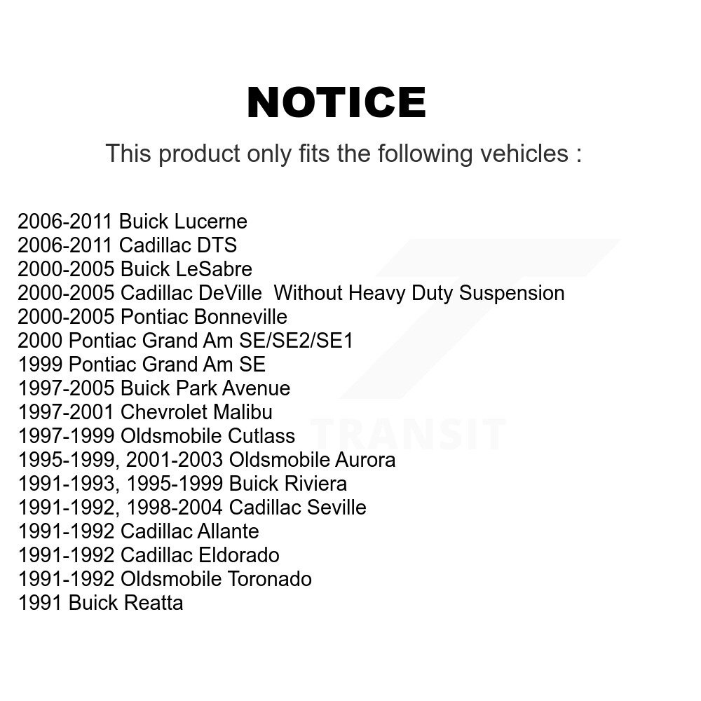 [Arrière] Roulement arrière Hub Assemblage pour Buick Lucerne Cadillac LeSabre DTS Chevrolet