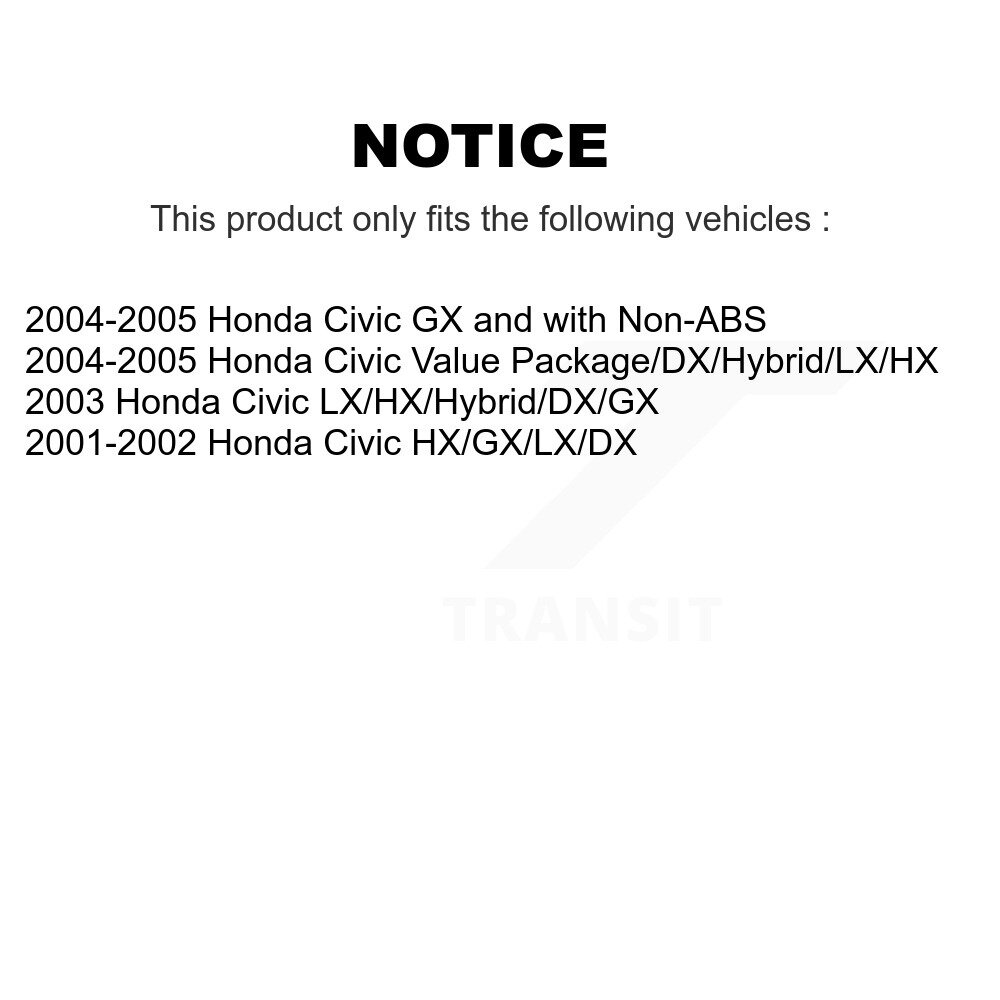 [Arrière] Roulement arrière Hub Assemblage pour Honda Civic 70-512174