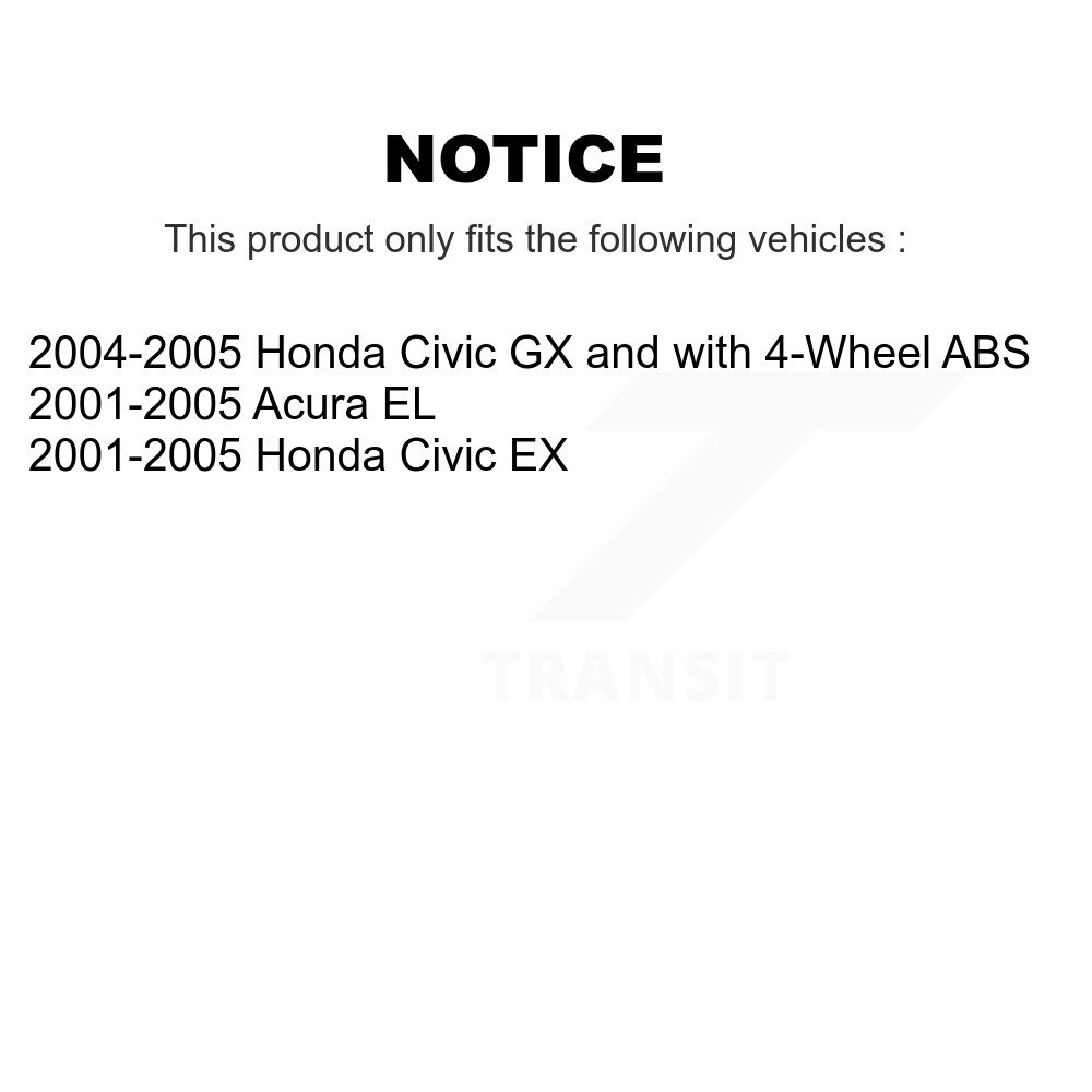 [Arrière] Roulement arrière Hub Assemblage pour Honda Civic Acura EL 70-512175