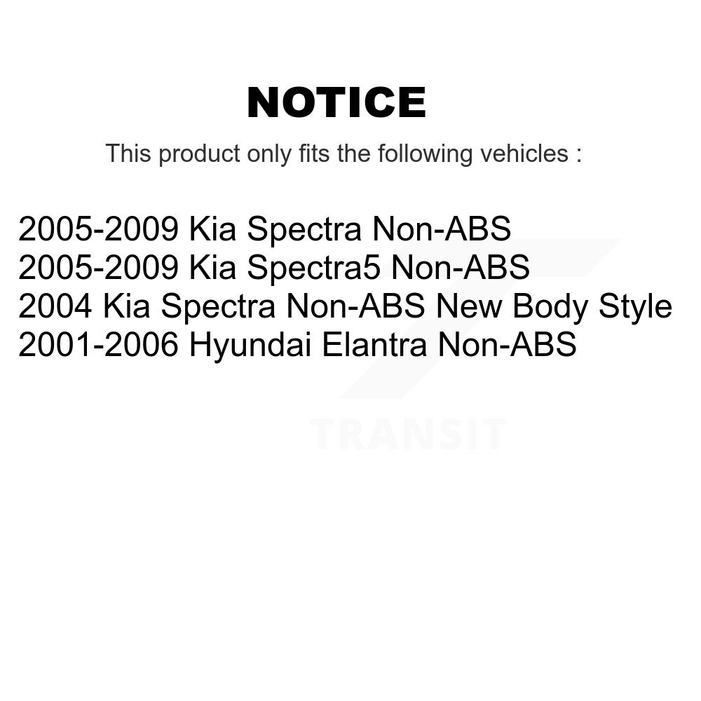 [Arrière] Roulement arrière Hub Assemblage pour Hyundai Elantra Kia Spectra Spectra5 Non-ABS