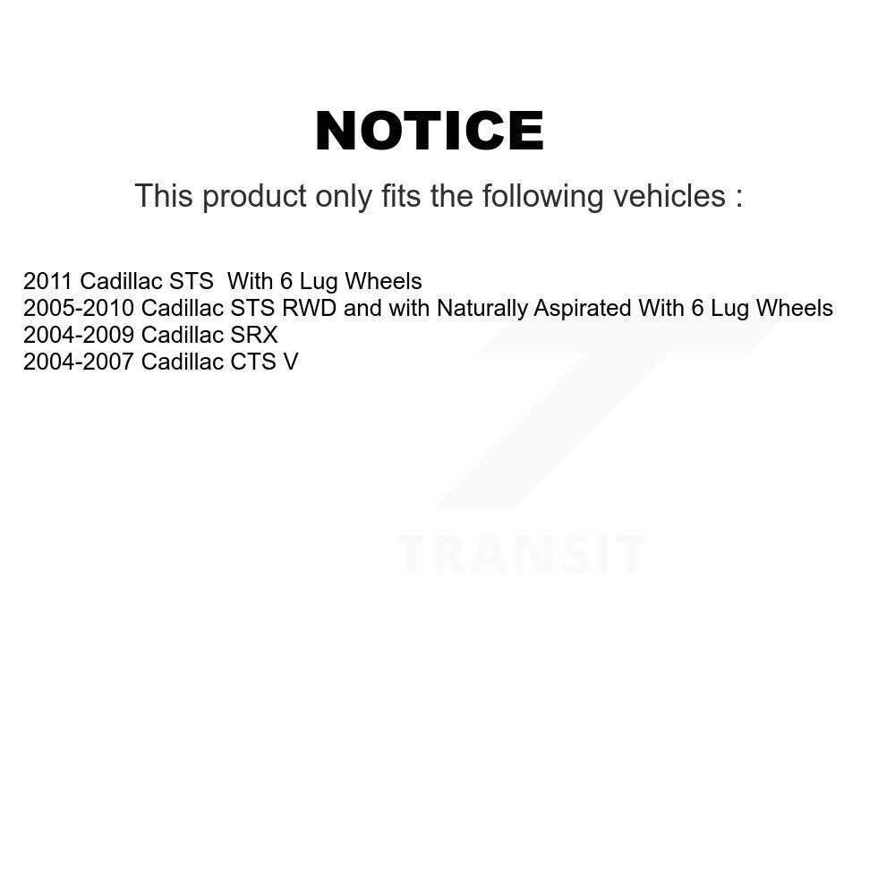 [Arrière] Roulement arrière Hub Assemblage pour Cadillac CTS SRX STS 70-512243