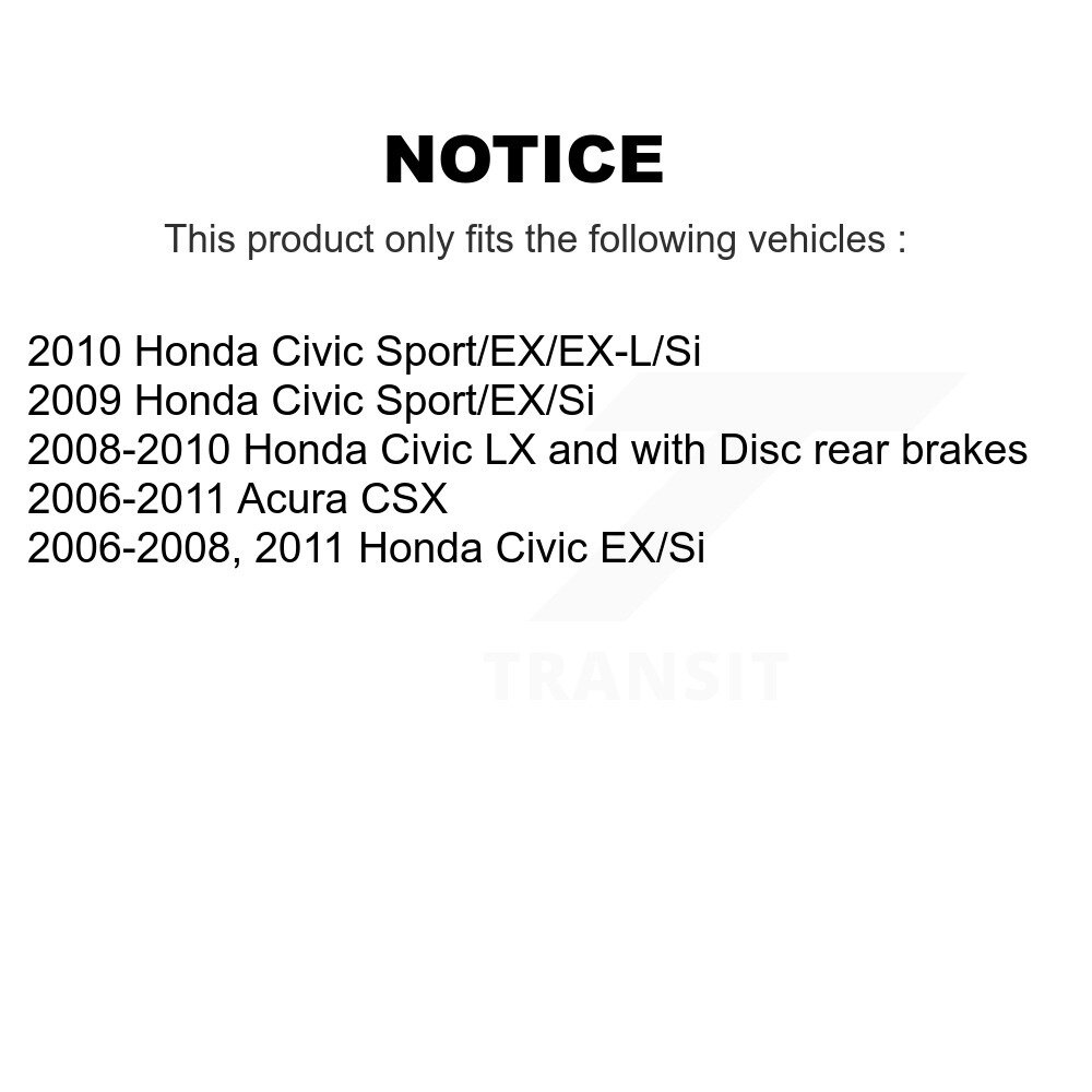 [Arrière] Roulement de roue arrière pour Honda Civic Acura CSX 70-512256