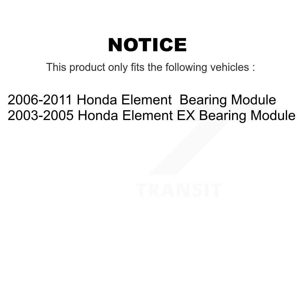 [Arrière gauche] Assemblage de roulement de roue arrière gauche pour Honda Element Module 70-512262