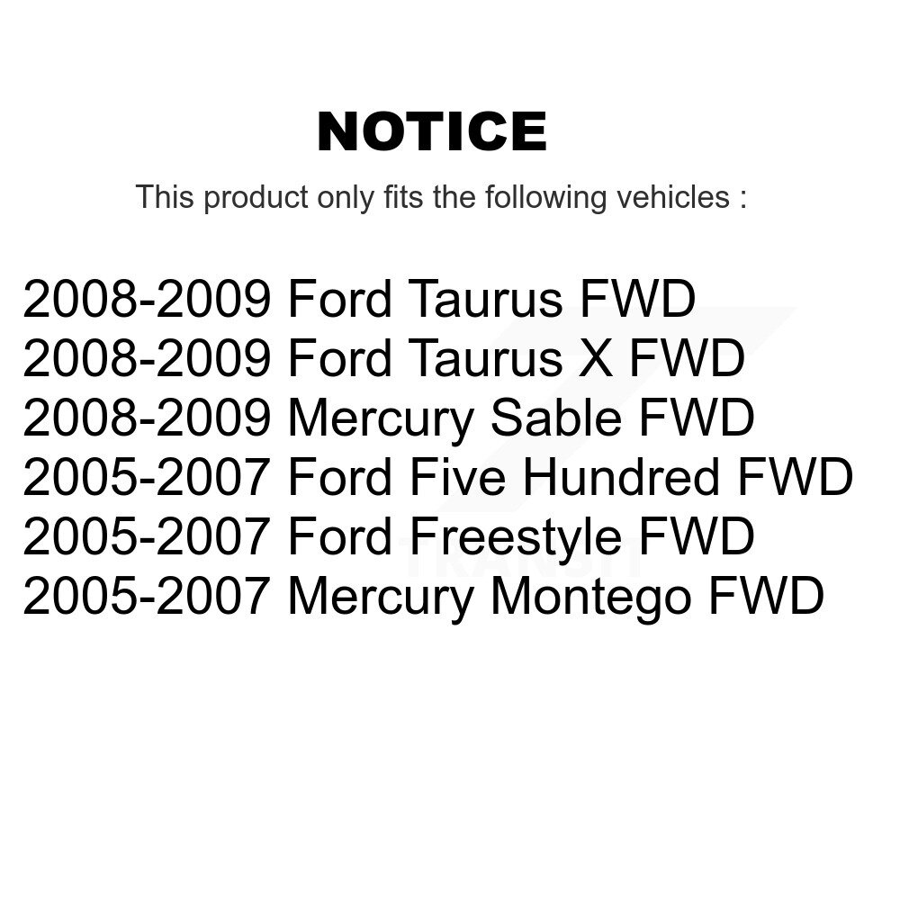 [Arrière] Roulement arrière Hub Assemblage pour Ford Cinq Cent Freestyle Taurus X Mercury