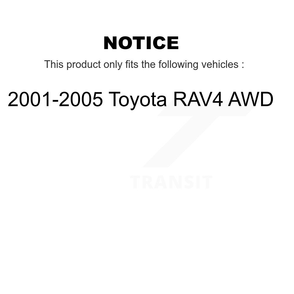 [Arrière] Roulement arrière Hub Assemblage pour 2001-2005 Toyota RAV4 AWD 70-512338