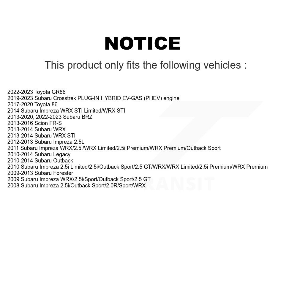 [Arrière] Roulement arrière Hub Assemblage pour Subaru Crosstrek Impreza Forester Outback 86