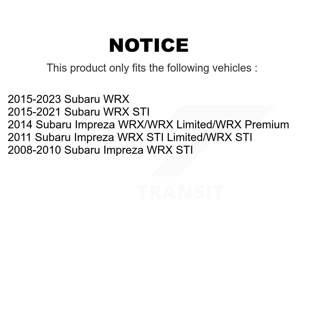 [Arrière] Roulement arrière Hub Assemblage pour Subaru Impreza WRX STI 70-512402
