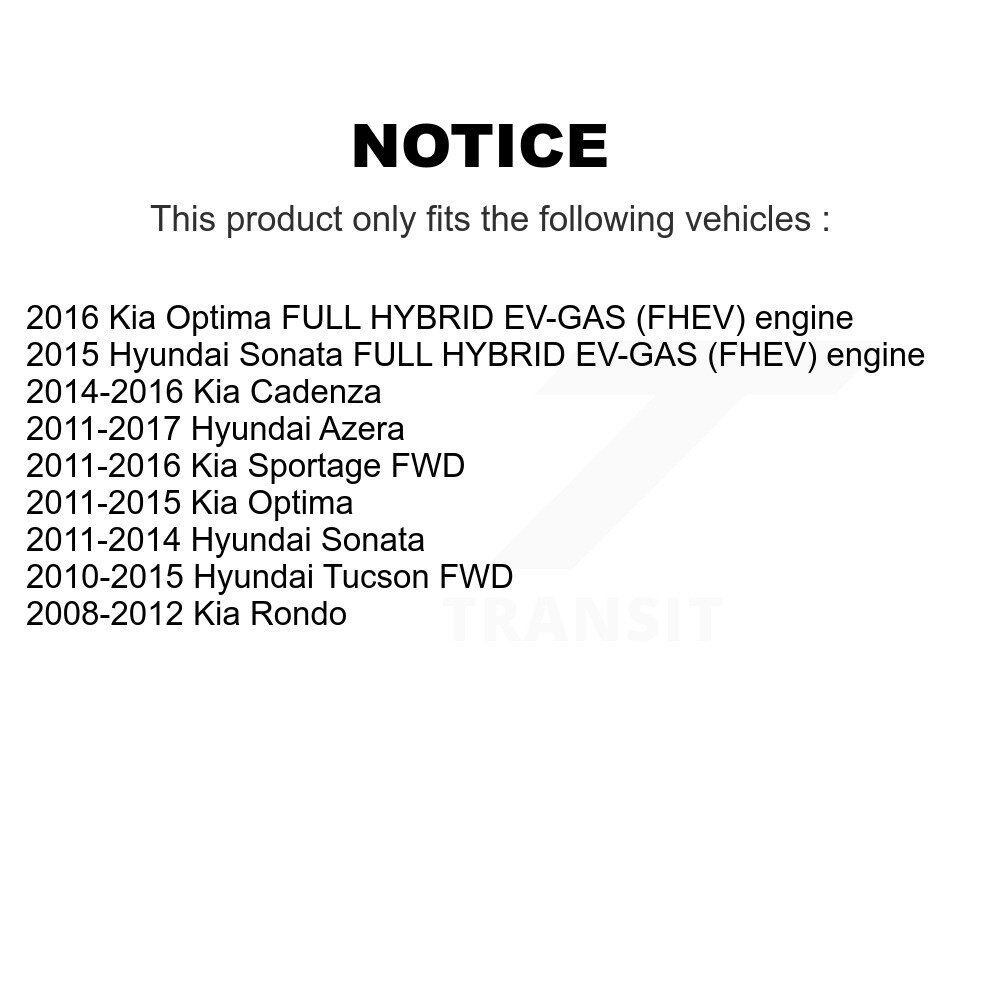[Arrière] Assemblage du moyeu de roulement de roue arrière Pour Hyundai Kia Tucson Sonata Optima Sportage