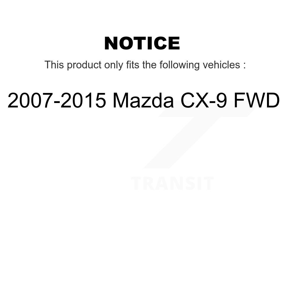 [Arrière] Roulement arrière Hub Assemblage pour 2007-2015 Mazda CX-9 FWD 70-512452