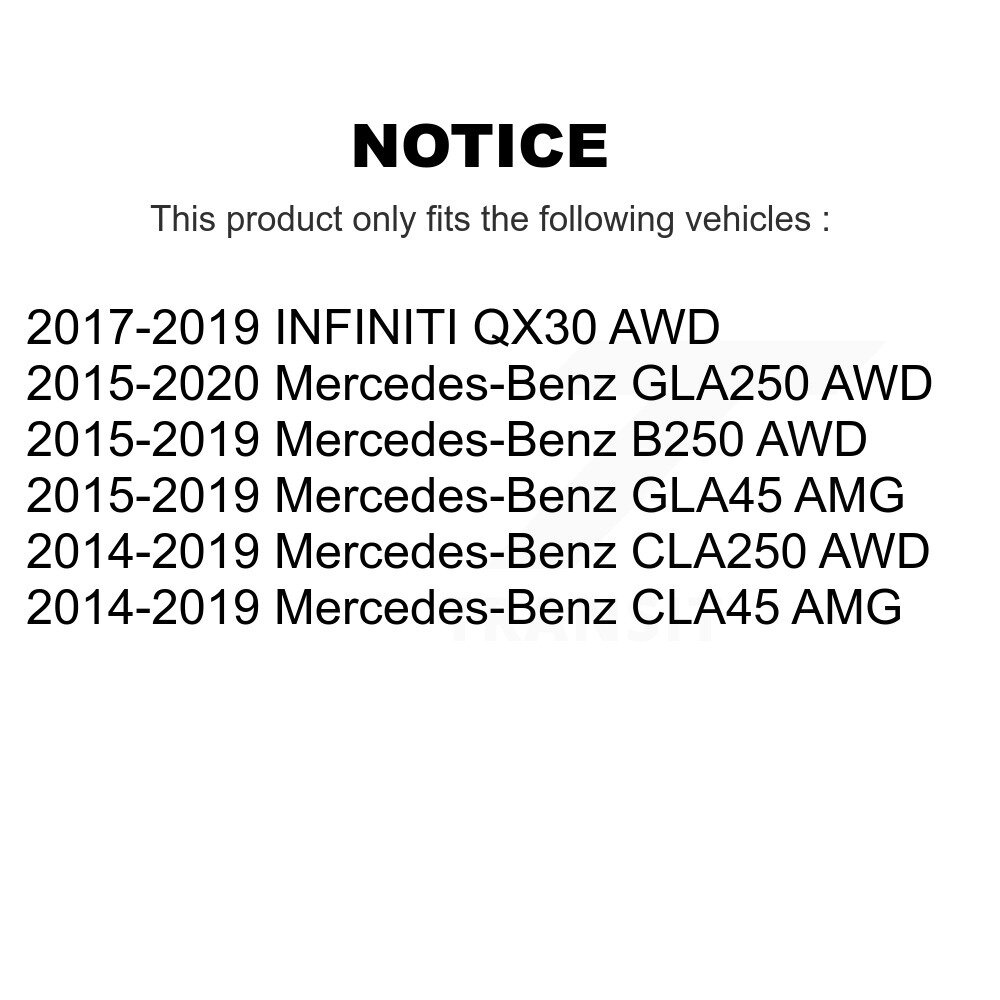 [Arrière] Roulement arrière Hub Assemblage pour Mercedes-Benz GLA250 CLA250 B250 CLA45 AMG
