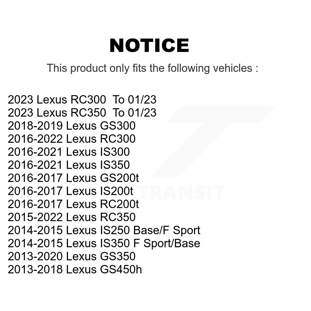 [Arrière] Montage de roulement de roue arrière pour lexus IS300 IS350 IS250 GS350 RC350 RC300