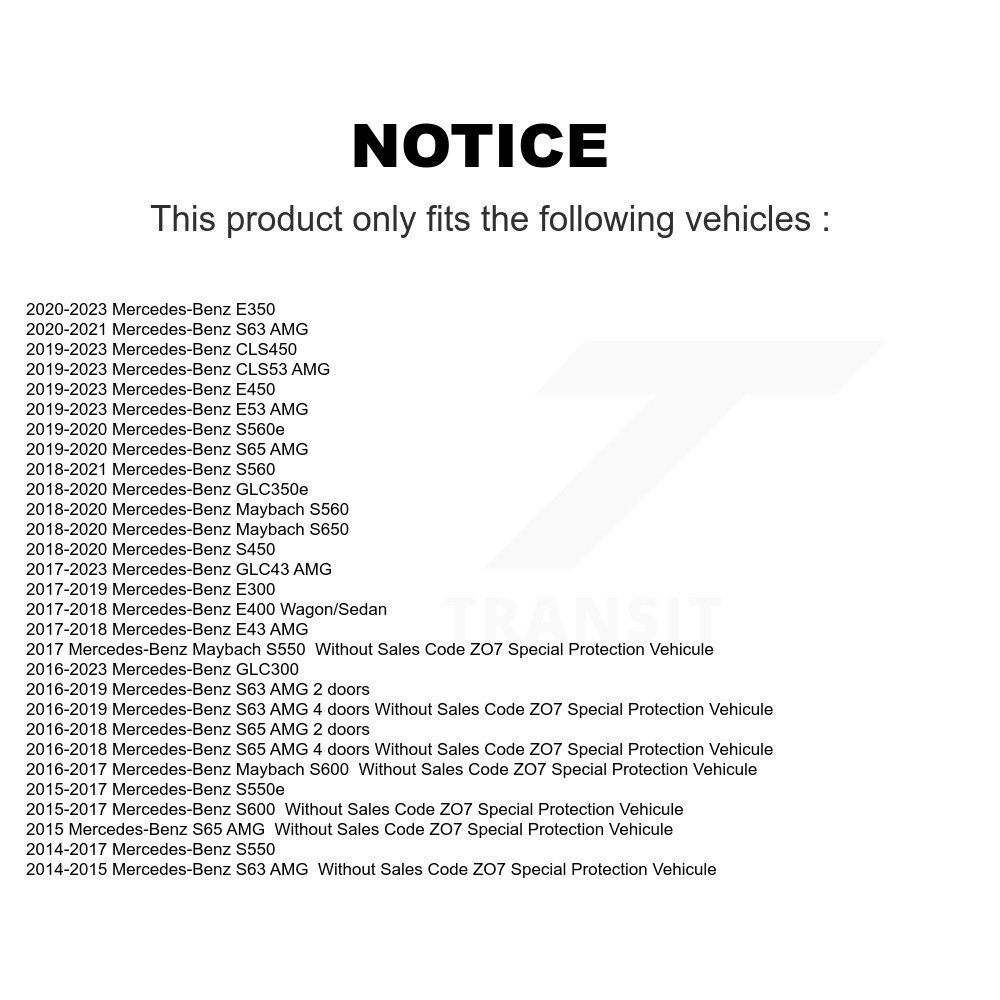[Arrière] Roulement arrière pour Mercedes-Benz GLC300 GLC43 AMG E450 E400 E53 S63