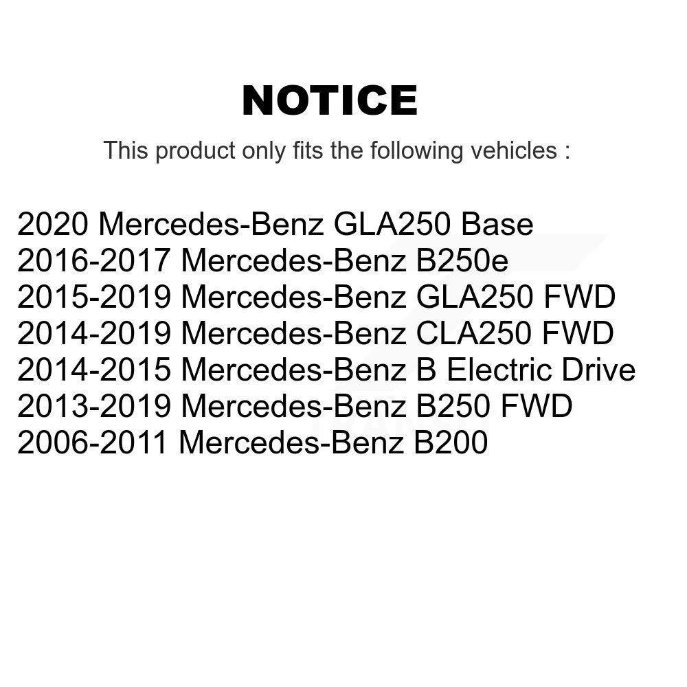[Arrière] Roulement arrière Hub Assemblage pour Mercedes-Benz GLA250 CLA250 B250 B200 B