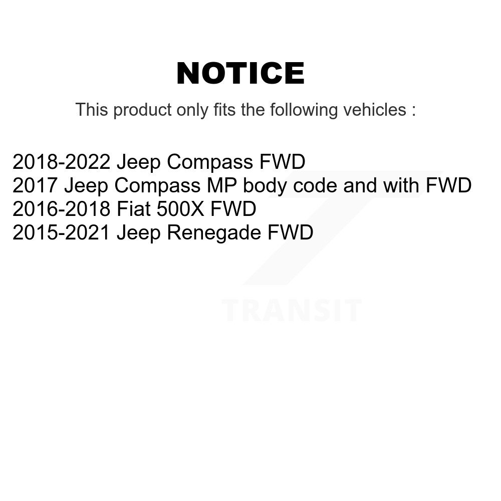[Arrière] Roulement arrière Hub Assemblage pour Jeep Compass Renegade Fiat 500X 70-512568