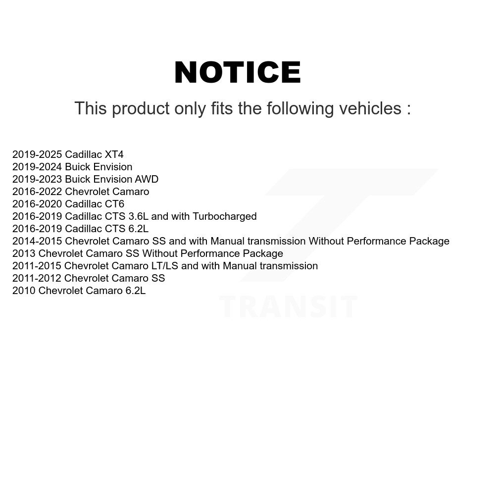 [Arrière] Roulement de roue Hub Assemblage pour Chevrolet Camaro Buick Envision Cadillac CTS CT6