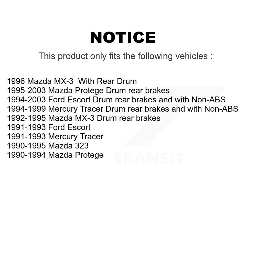 [Arrière] Assemblage du moyeu de roulement arrière pour Mazda Protege Ford Escort MX-3 323 Mercury