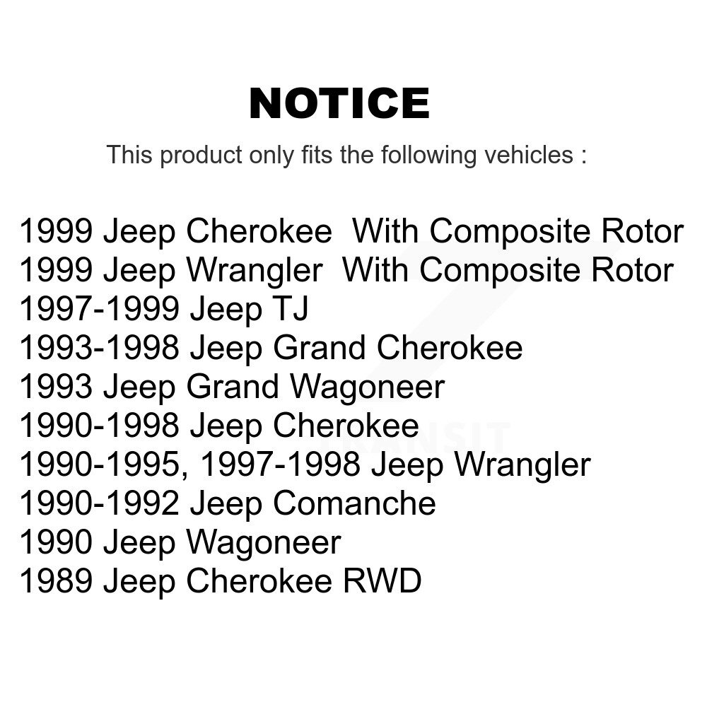 [Front] Roulement avant Hub Assemblage pour Jeep Wrangler Cherokee Grand Comanche TJ