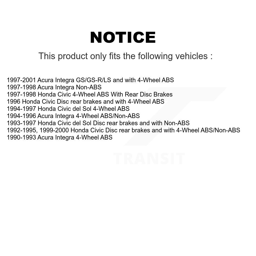 [Arrière] Roulement arrière Hub Assemblage pour Honda Civic Acura Integra del Sol 70-513105