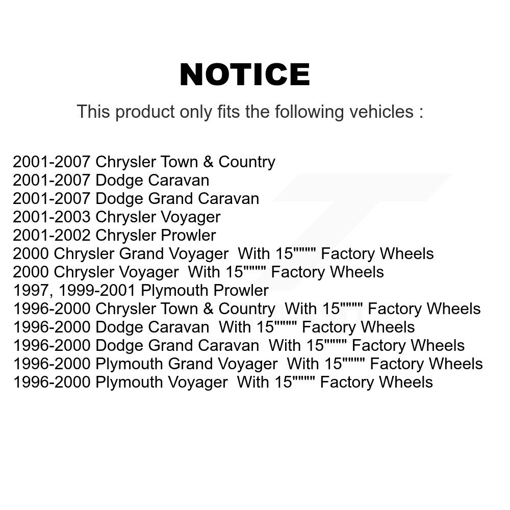 [Front] Roulement avant Hub Assemblage pour Dodge Grand Caravan Chrysler Ville et Pays