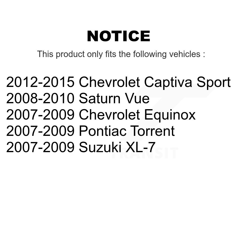 [Front] Roulement avant Hub Assemblage pour Chevrolet Equinox Pontiac Torrent Saturne