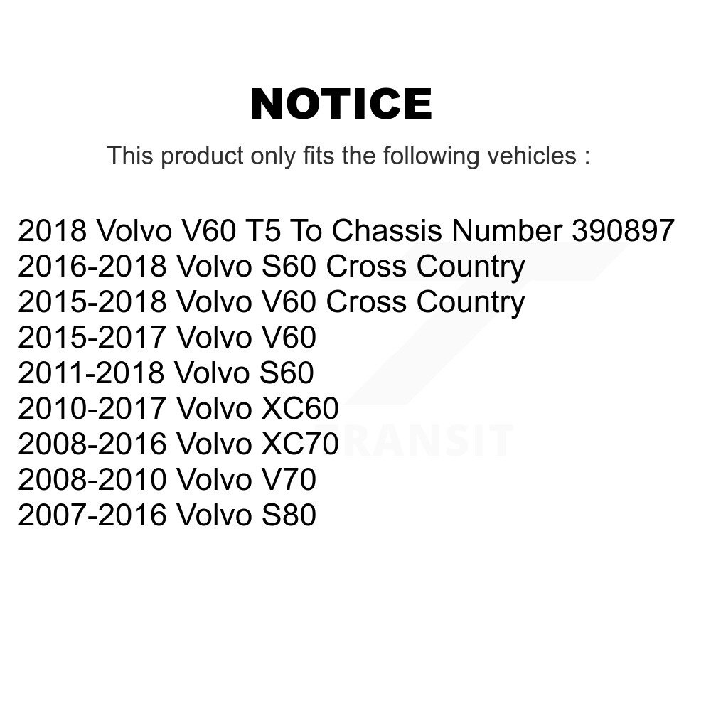 [Front] Roulement avant Hub Assemblage pour Volvo XC60 XC70 S60 V60 S80 Cross Country