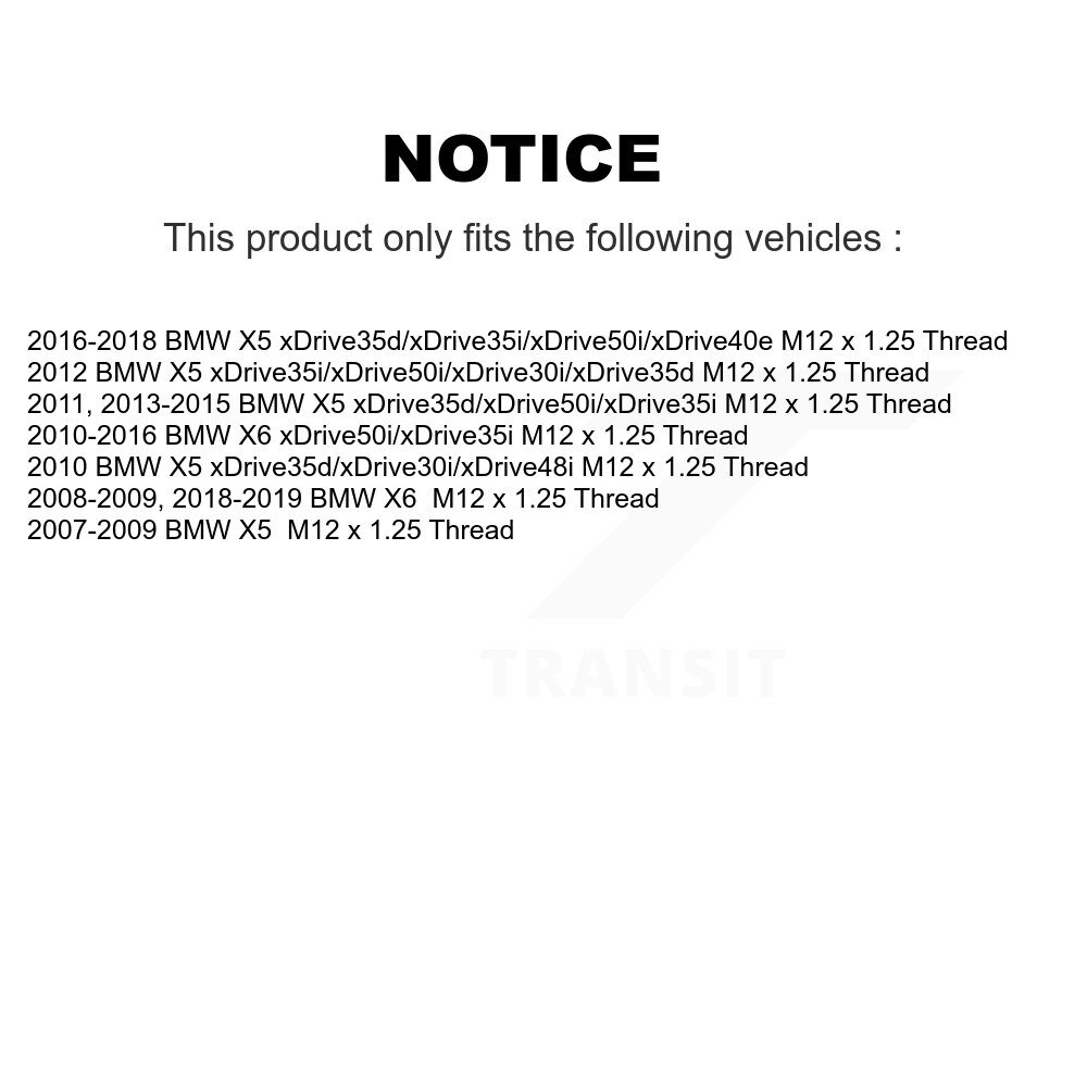 [Front] Roulement avant de roue Hub Assemblage pour BMW X5 X6 M12 x 1,25 Fil 70-513438